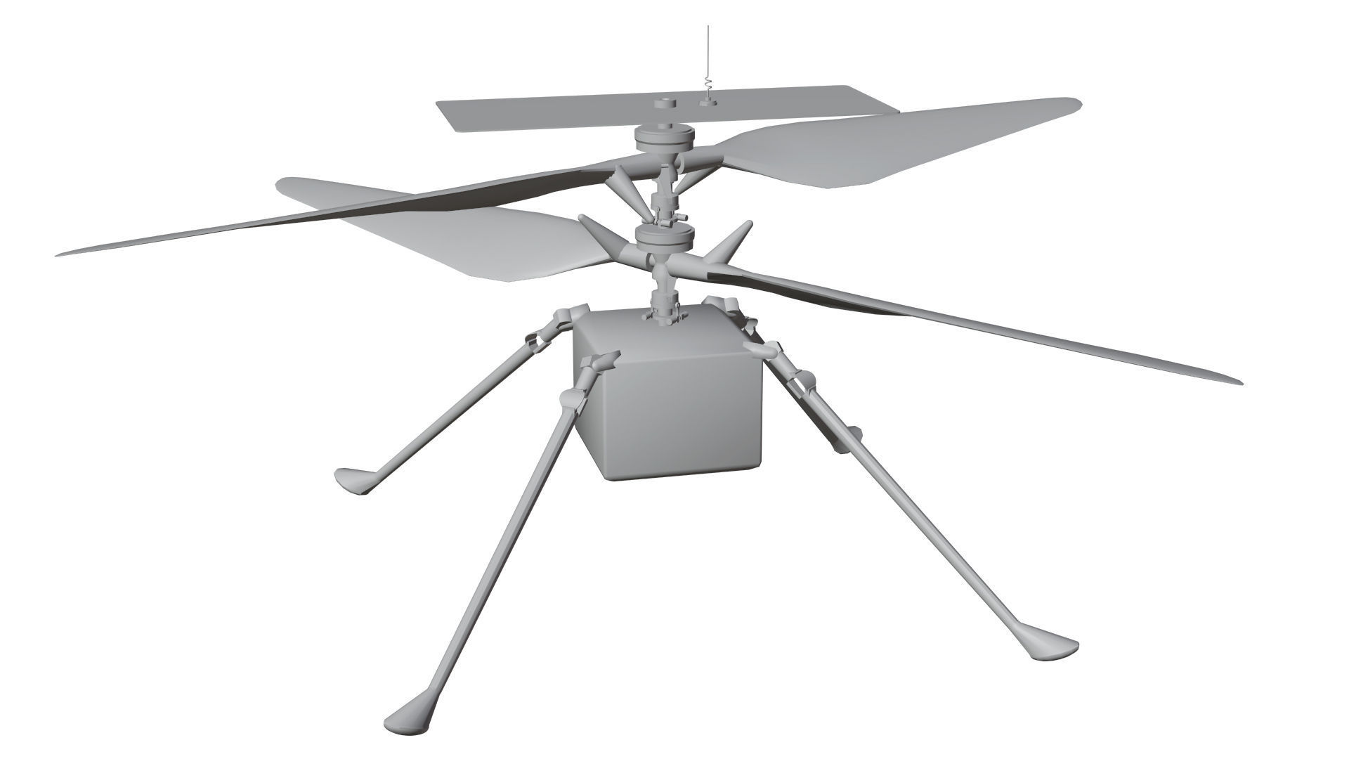Ingenuity helicopter Low-poly 3D model_7