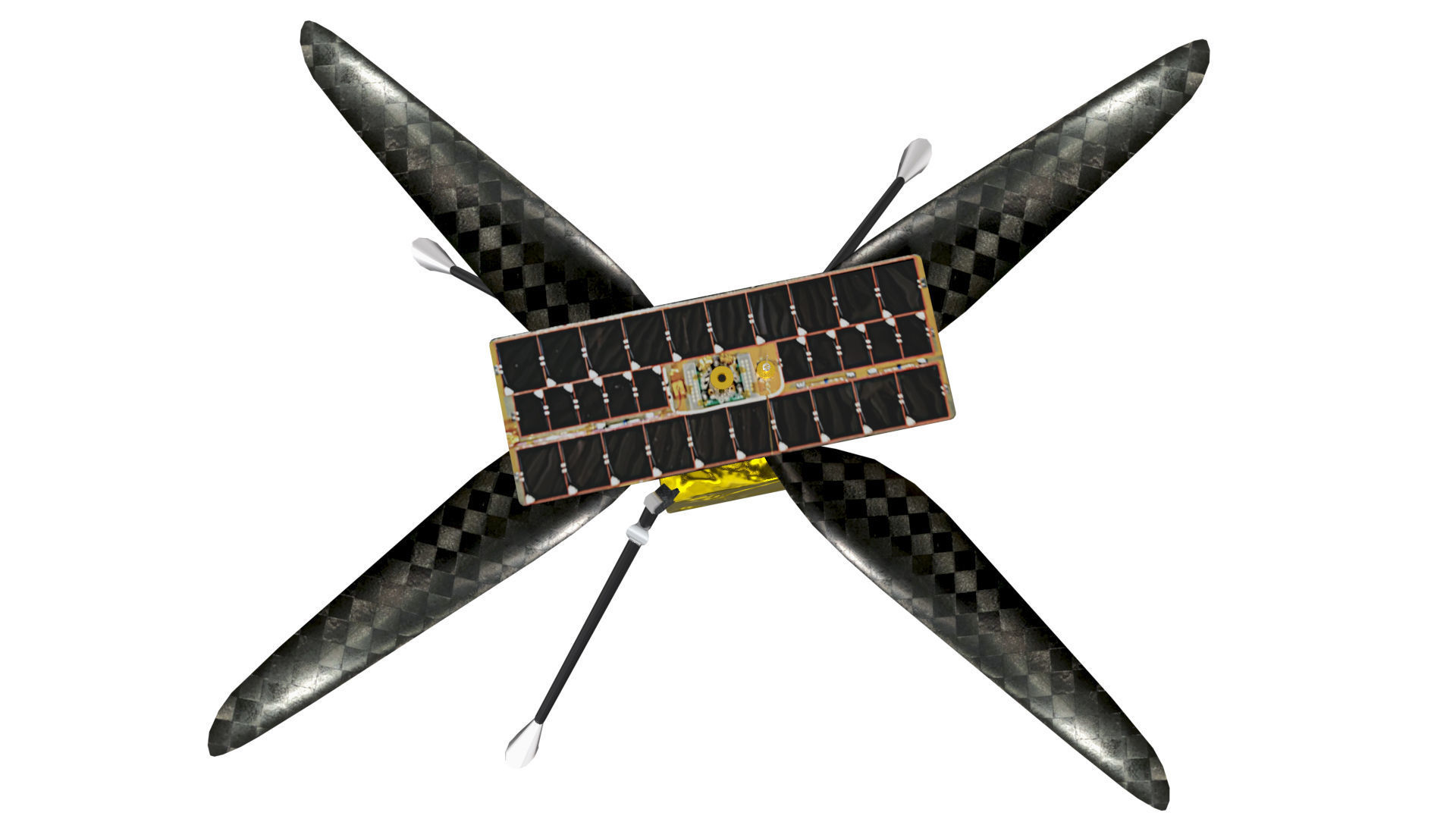 Ingenuity helicopter Low-poly 3D model_3