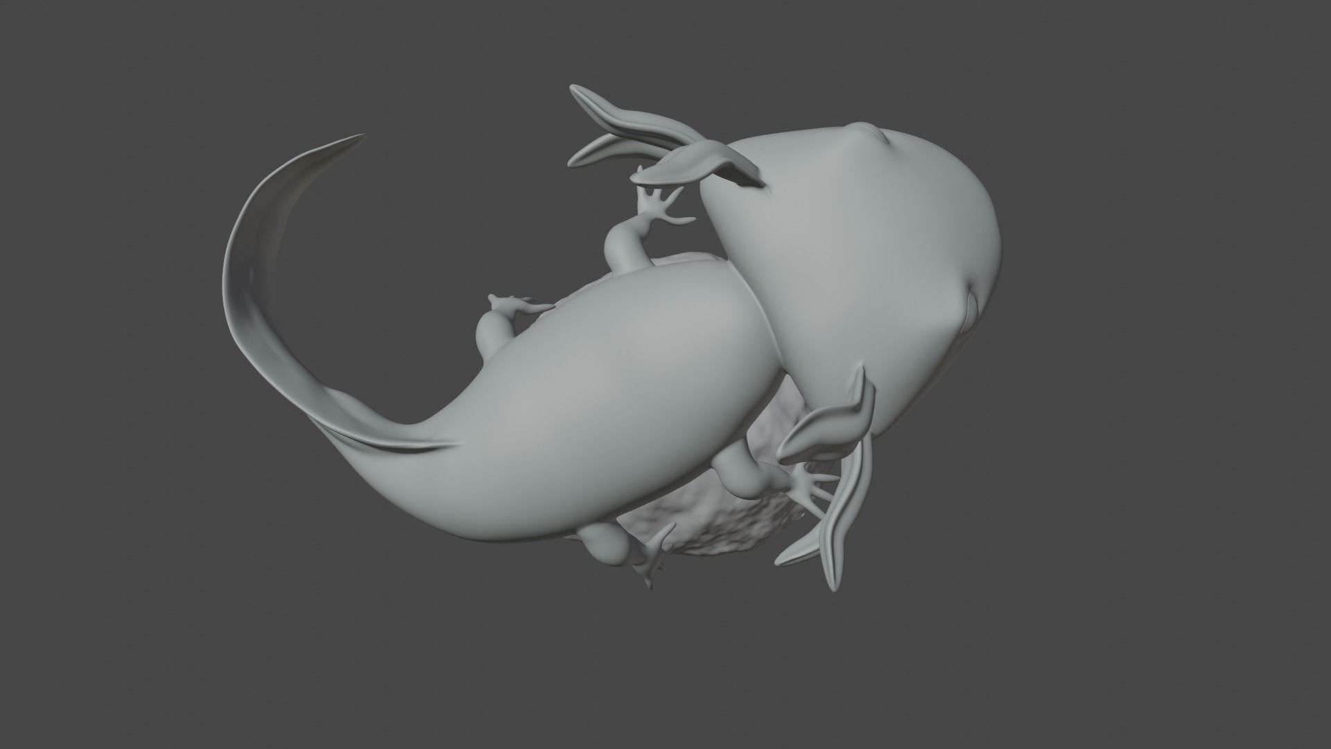 axolotl model for 3d printing 3D print model_3