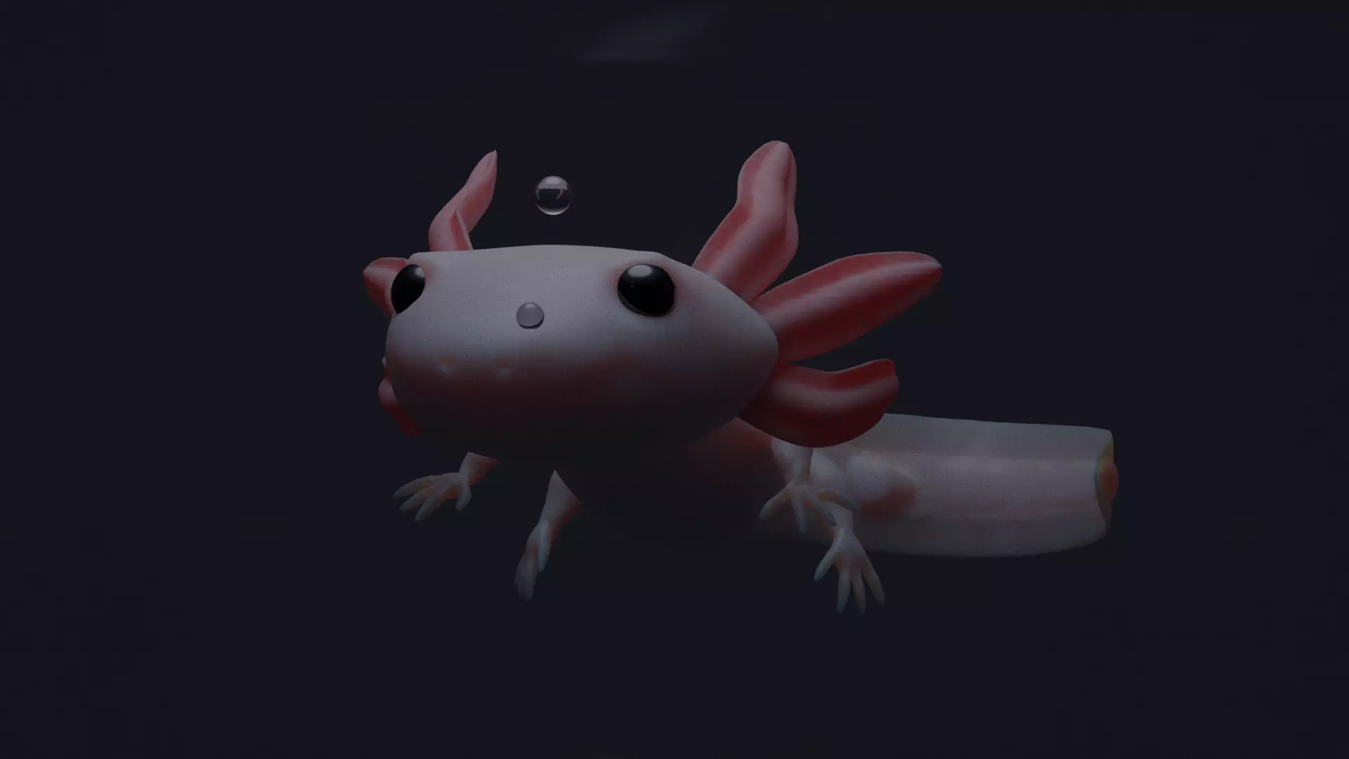 axolotl model for 3d printing 3D print model_0