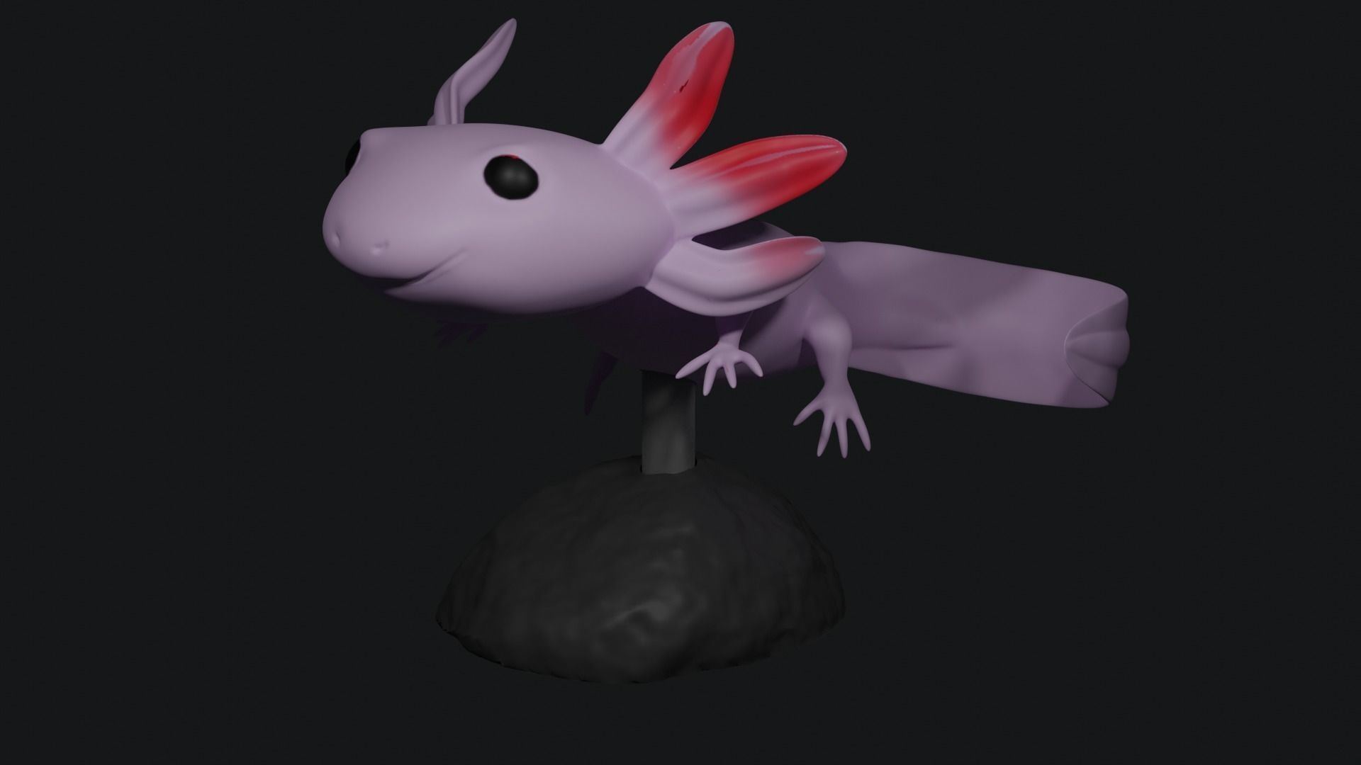 axolotl model for 3d printing 3D print model_2