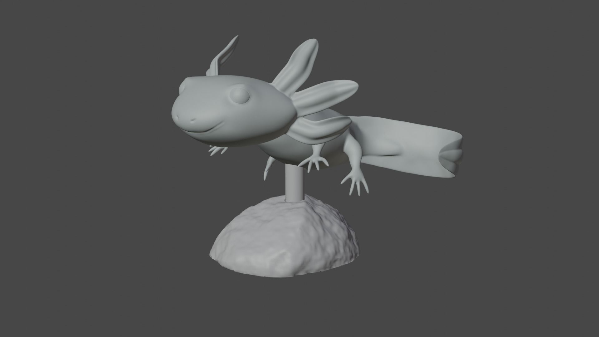 axolotl model for 3d printing 3D print model_1