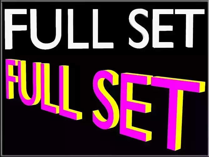 FULL SET - A Low-poly 3D model