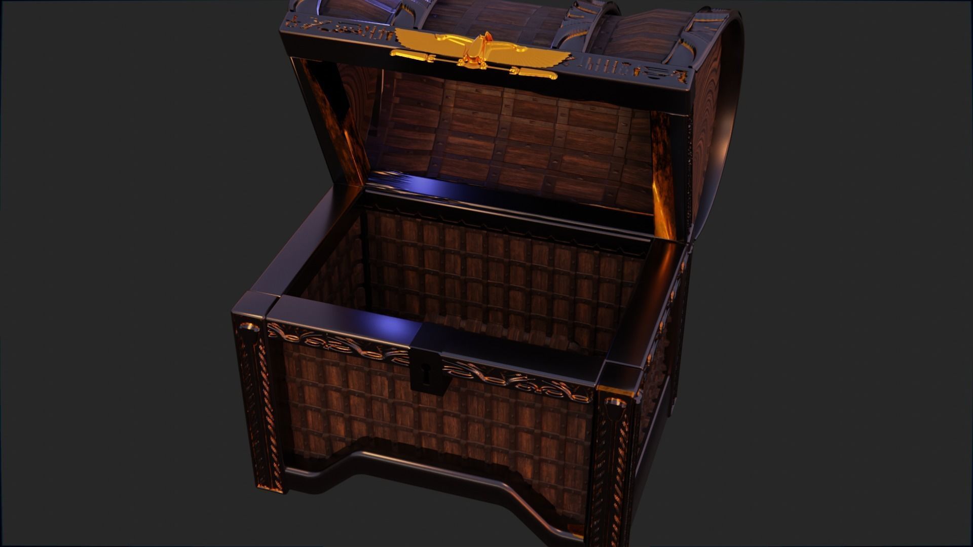 ancient egyptian chest 3D model_17