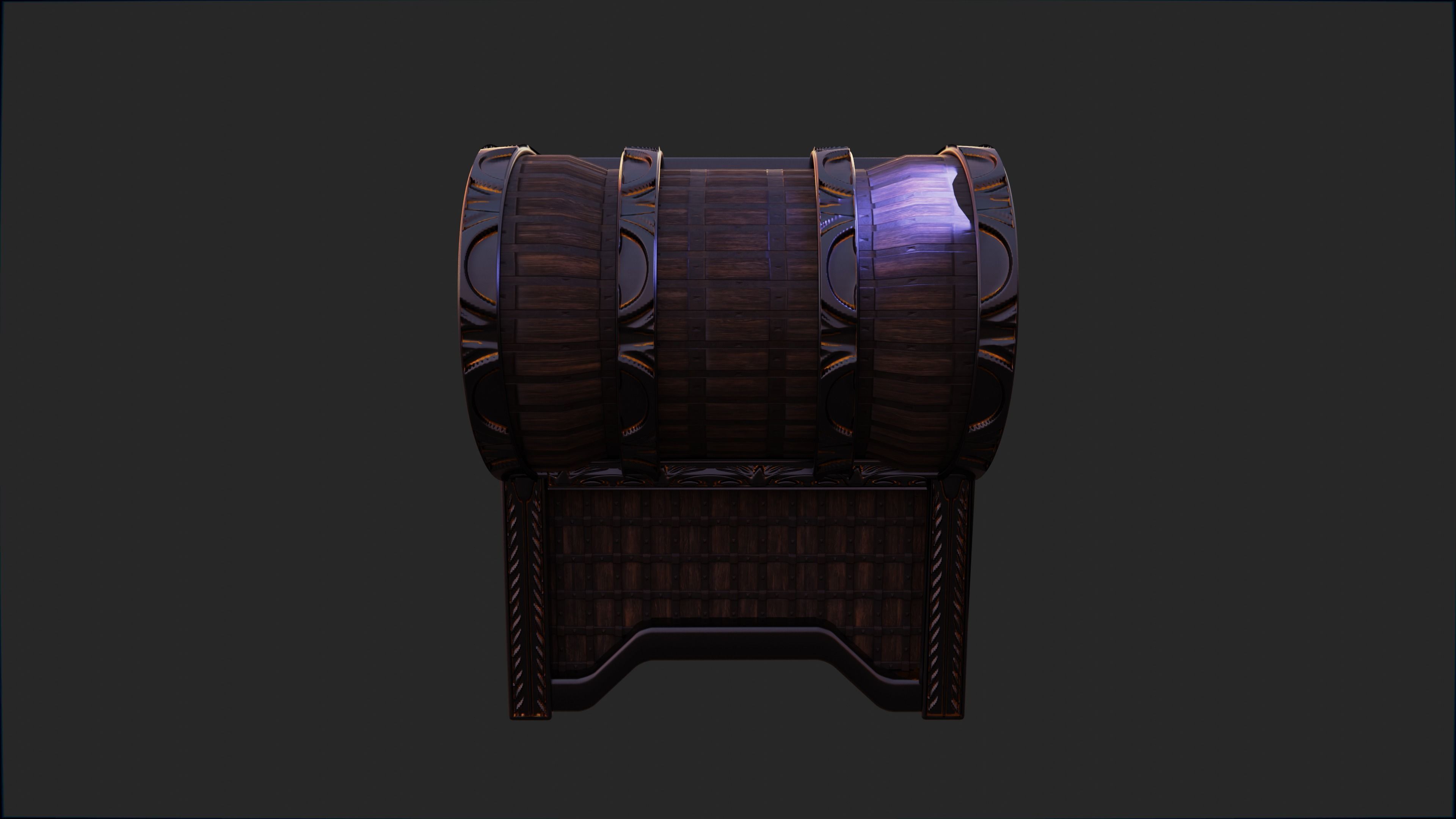 ancient egyptian chest 3D model_3