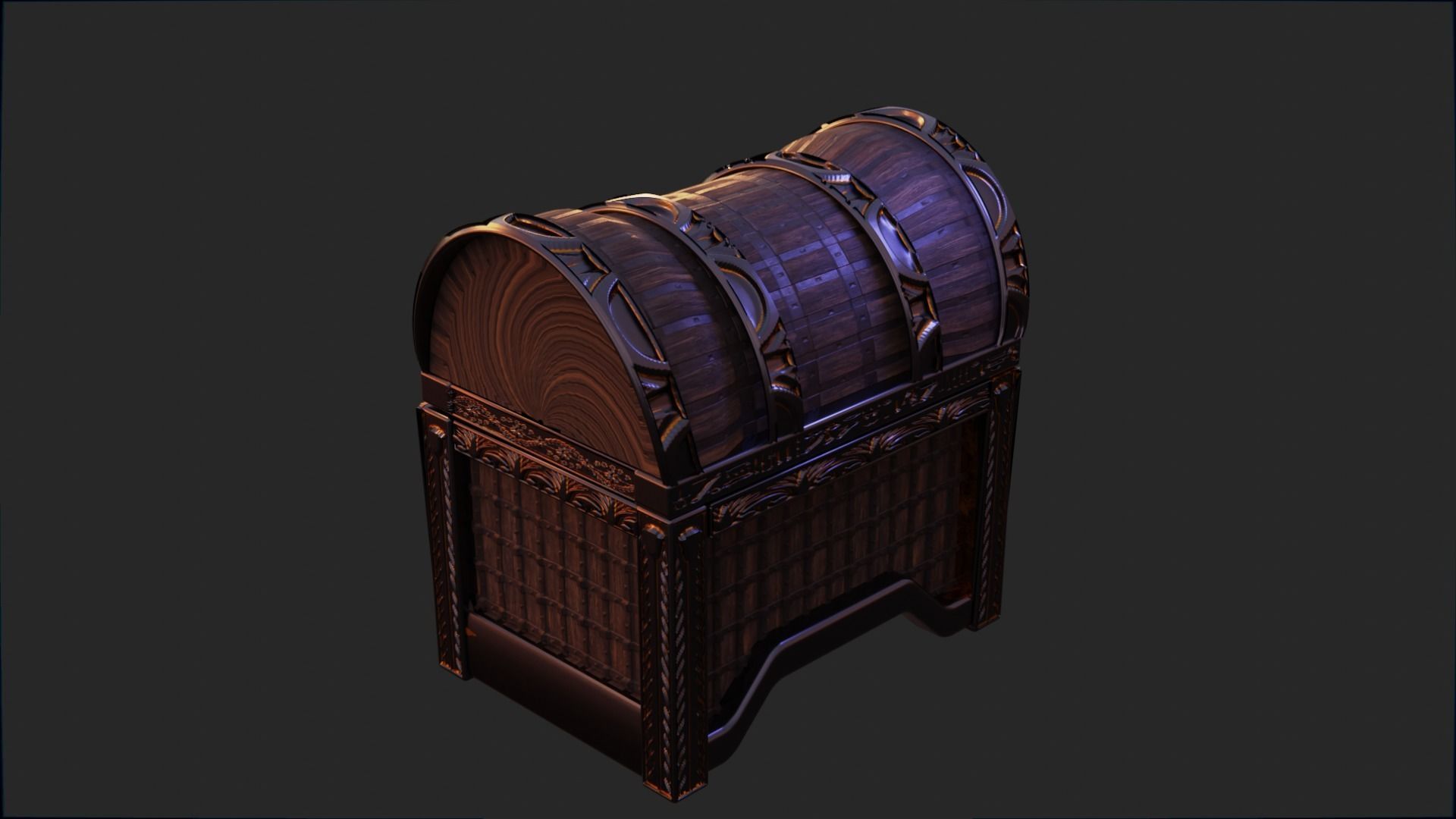 ancient egyptian chest 3D model_8