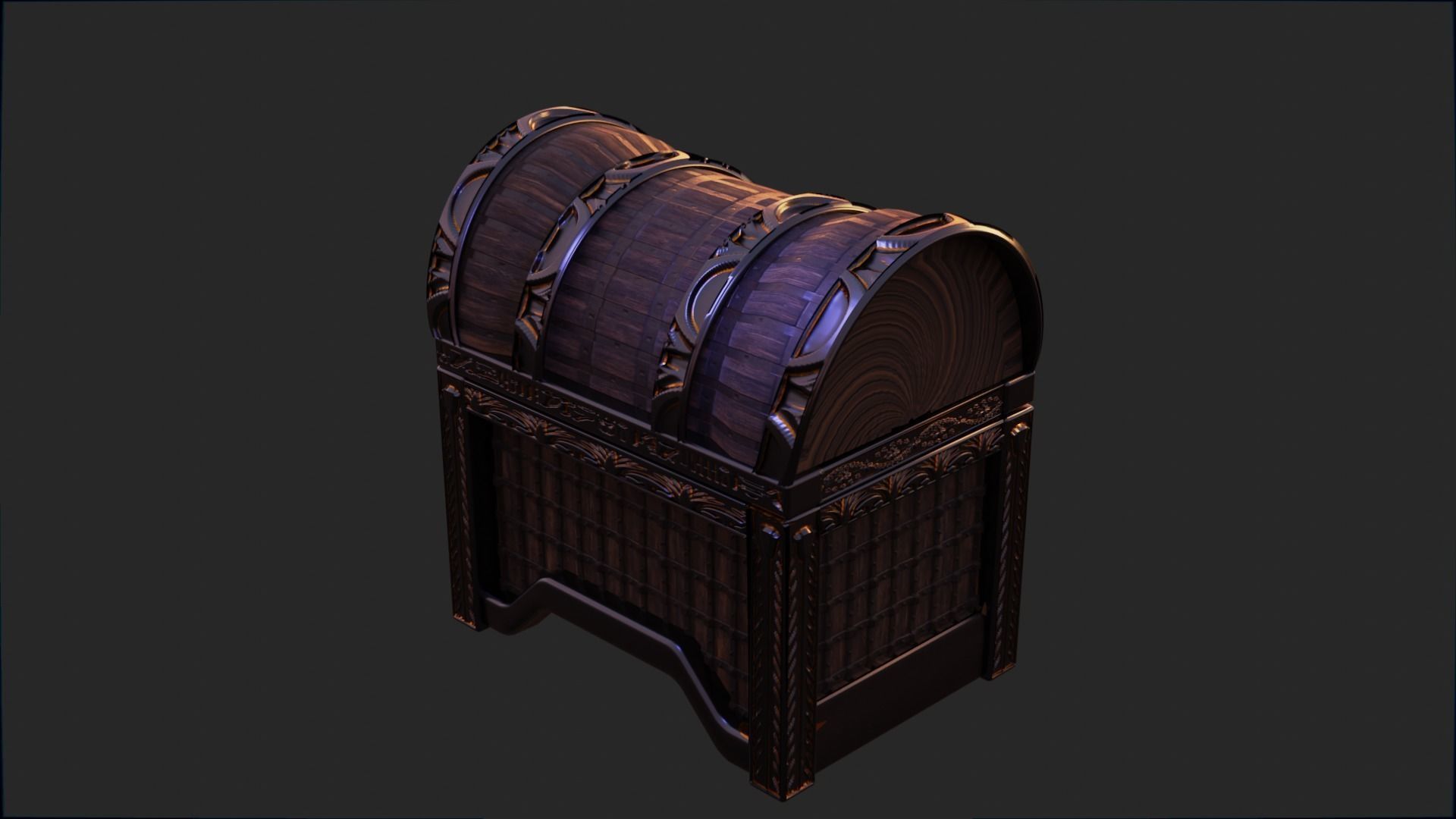 ancient egyptian chest 3D model_12