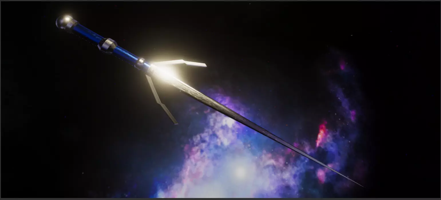 Witcher Inspired Silver Sword Free 3D model