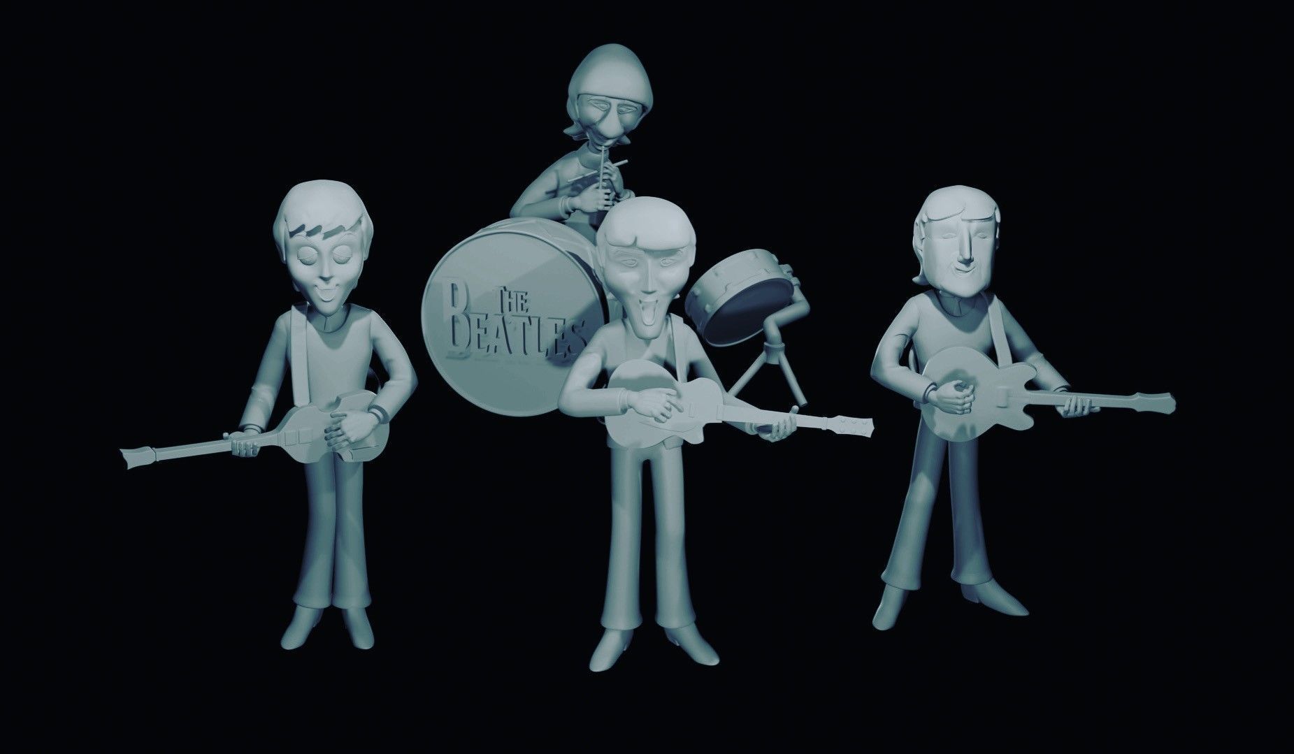 The beatles for 3d printing 3D print model_4
