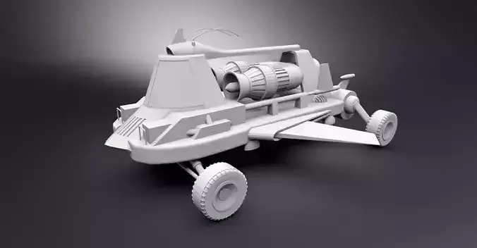 Jet Car Scale model 3D print model