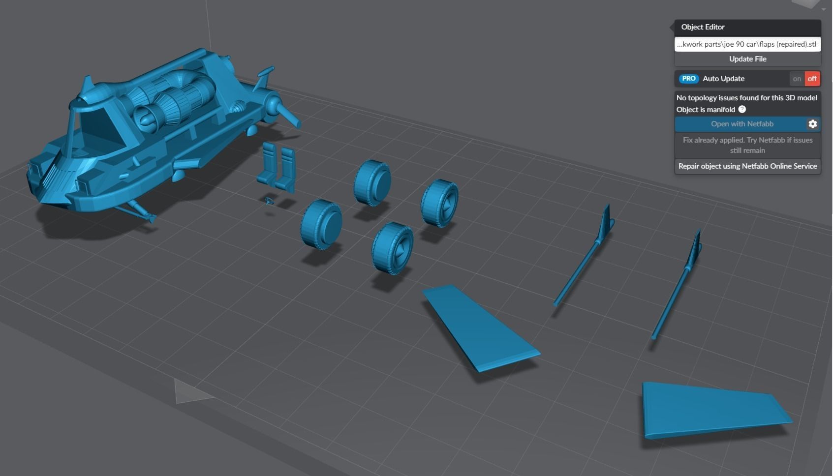 Jet Car Scale model 3D print model_4