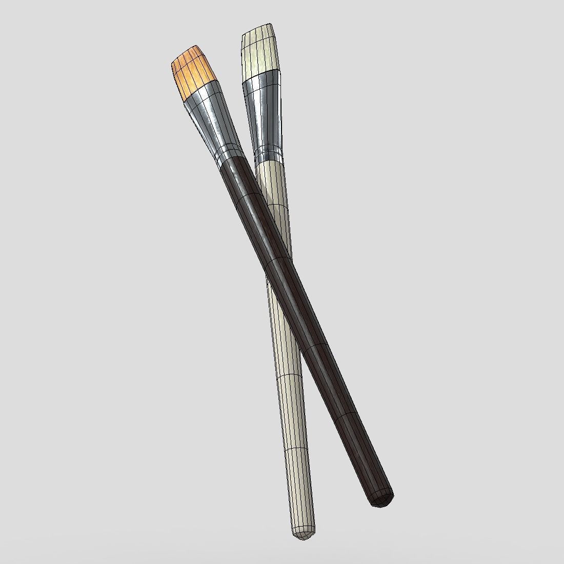 Paint Brush Low-poly 3D model_12