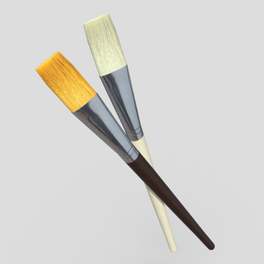Paint Brush Low-poly 3D model_5