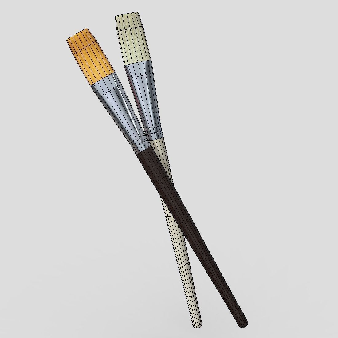 Paint Brush Low-poly 3D model_4
