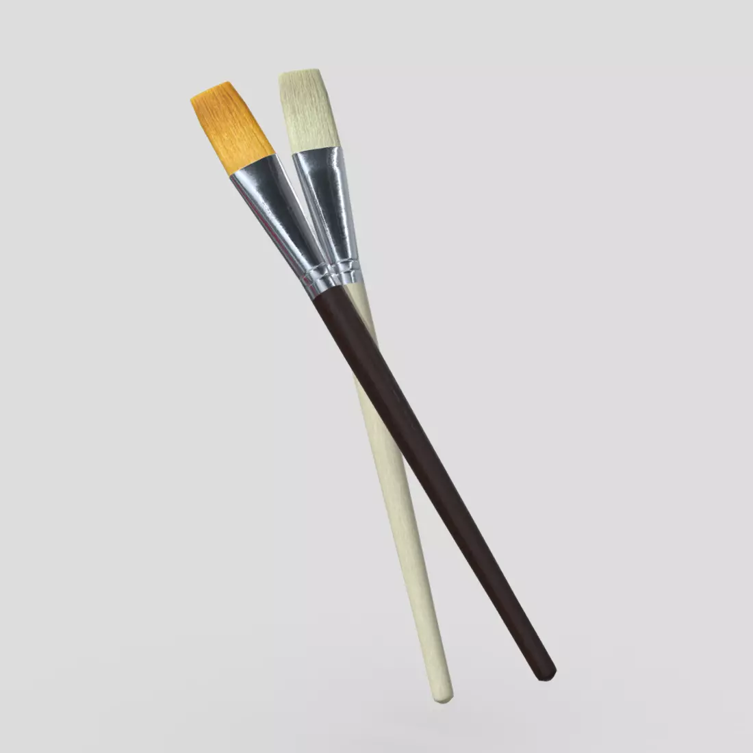 Paint Brush Low-poly 3D model_0