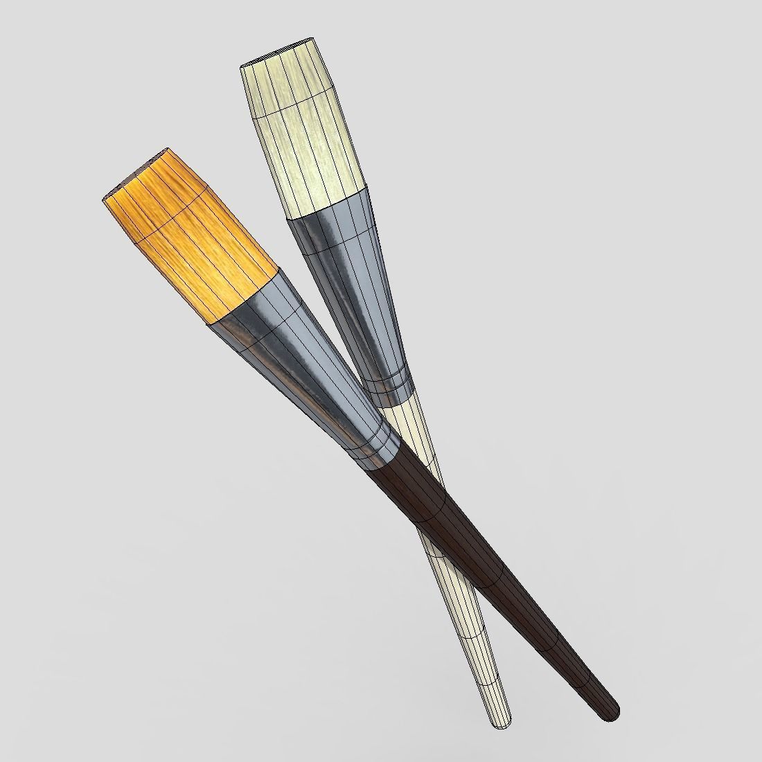 Paint Brush Low-poly 3D model_6