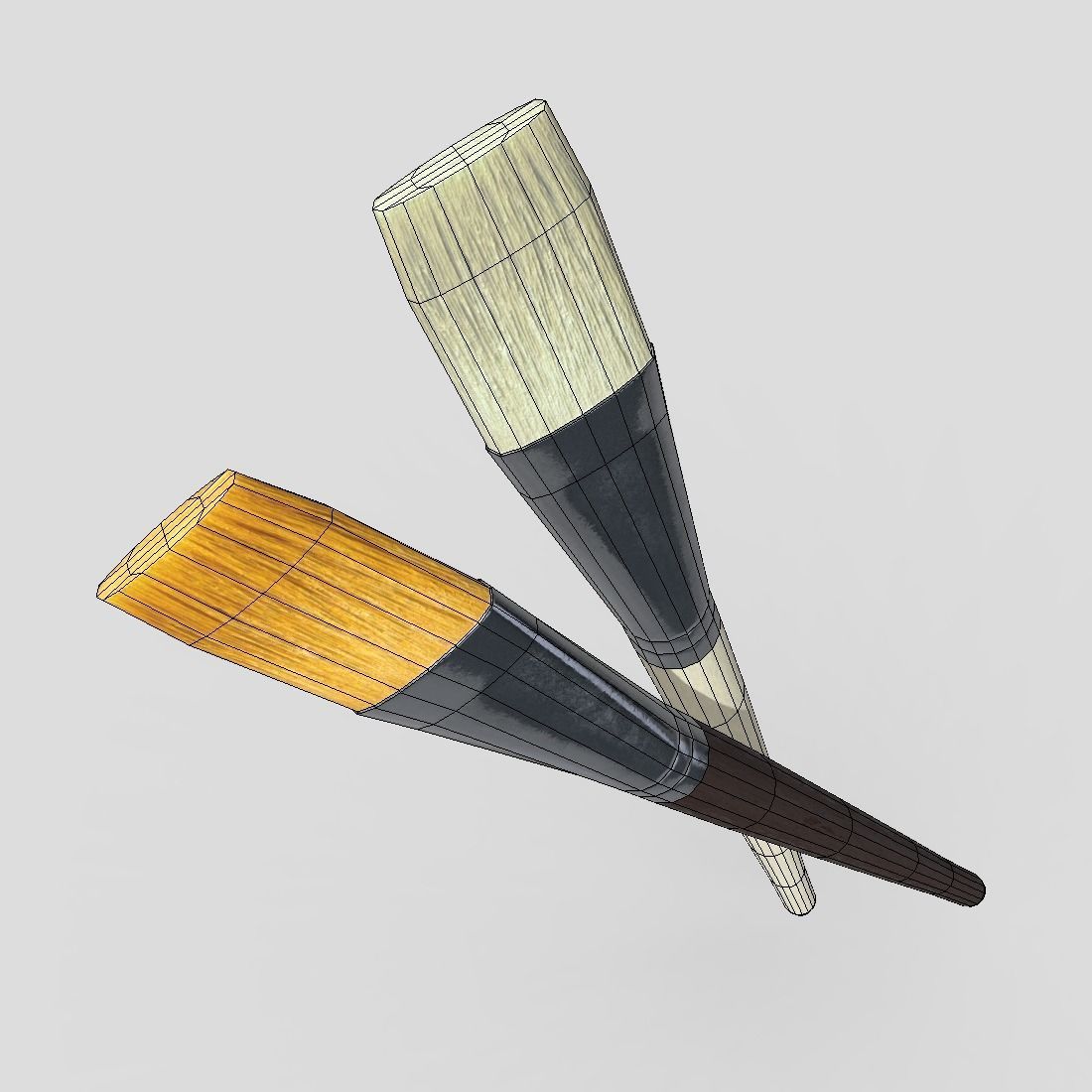 Paint Brush Low-poly 3D model_8