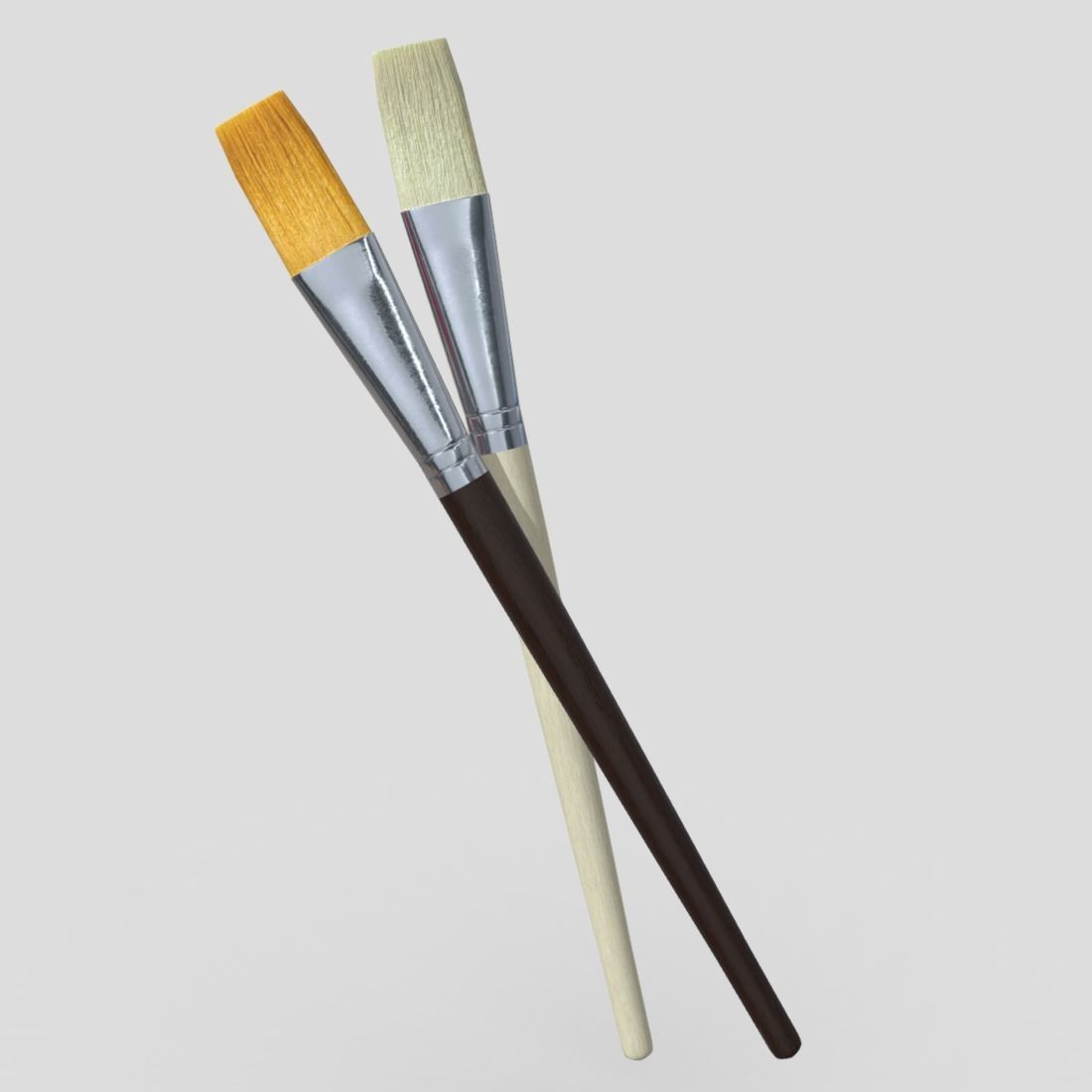 Paint Brush Low-poly 3D model_3