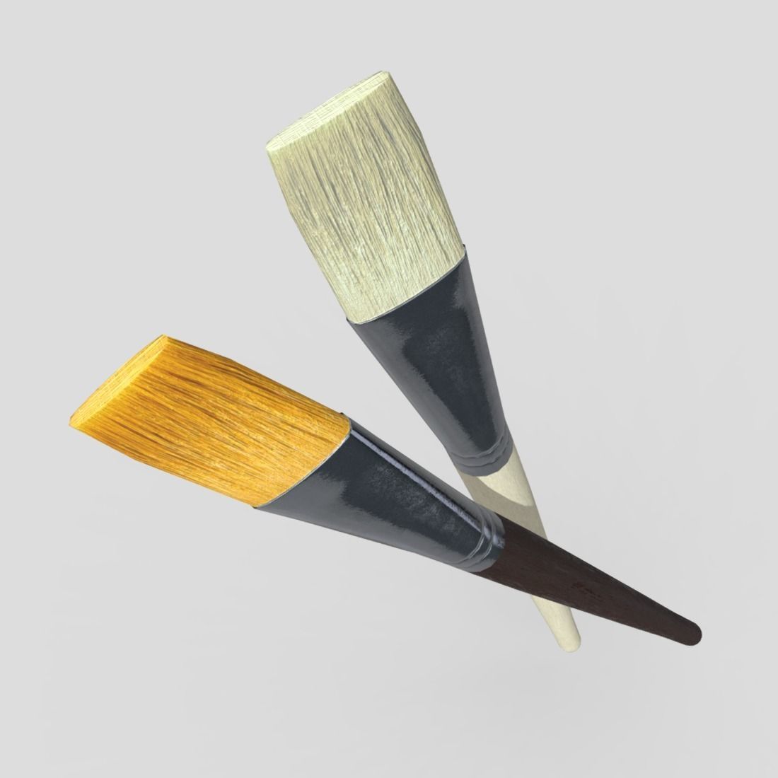 Paint Brush Low-poly 3D model_7