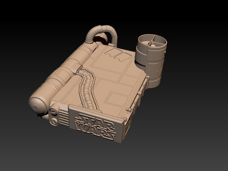 Star Wars Pin Up Sexy Rebel Pilot and Gonk Droid 3D print model_15