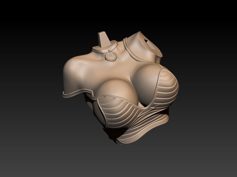 Star Wars Pin Up Sexy Rebel Pilot and Gonk Droid 3D print model_45