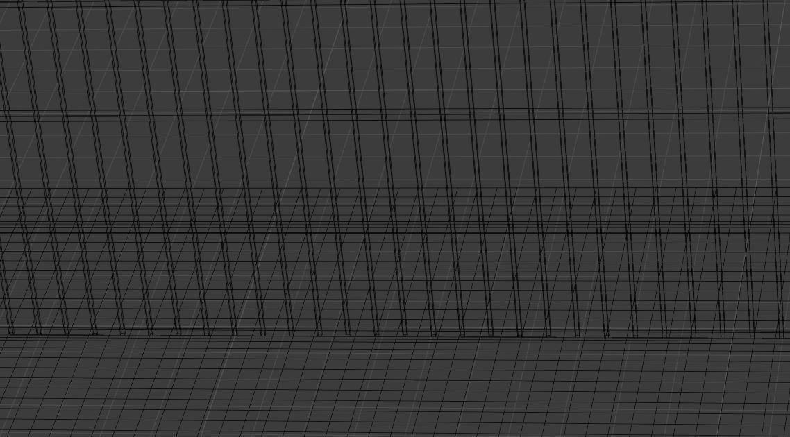 Metal Fence Low-poly 3D model_28