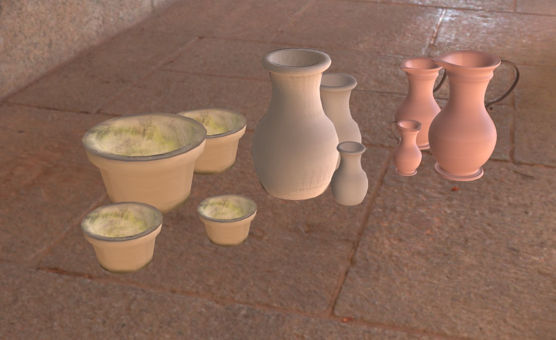 Vase Low Poly 3D - model Game Assets 3D model_1