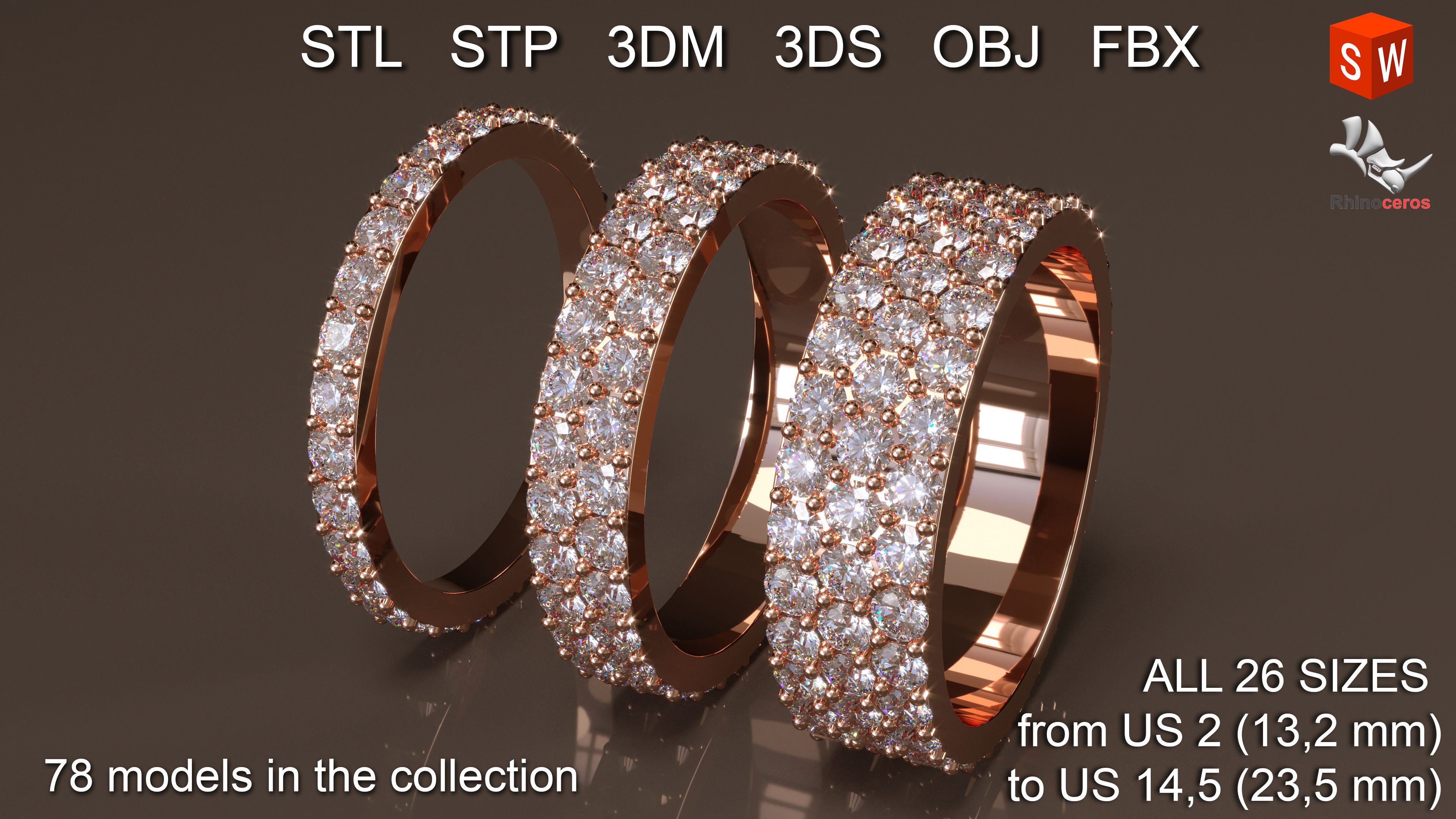 Infinity rings In Pack  3D Model Collection_1