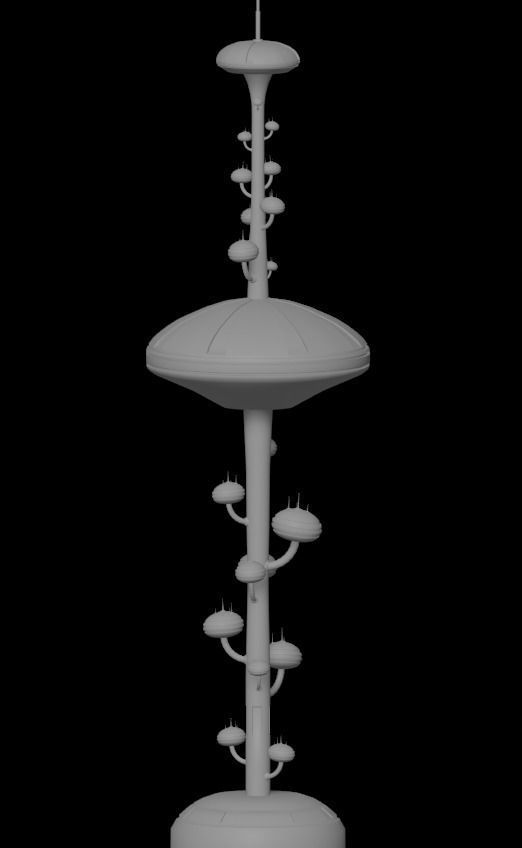 Sci-Fi Buildings Pack - 6 Buildings 3D model 3D model_12