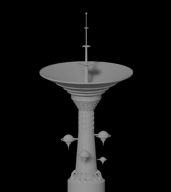 Sci-Fi Buildings Pack - 6 Buildings 3D model 3D model_10