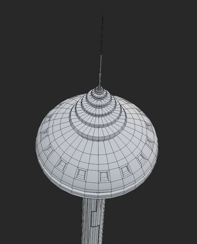 Sci-Fi Buildings Pack - 6 Buildings 3D model 3D model_22