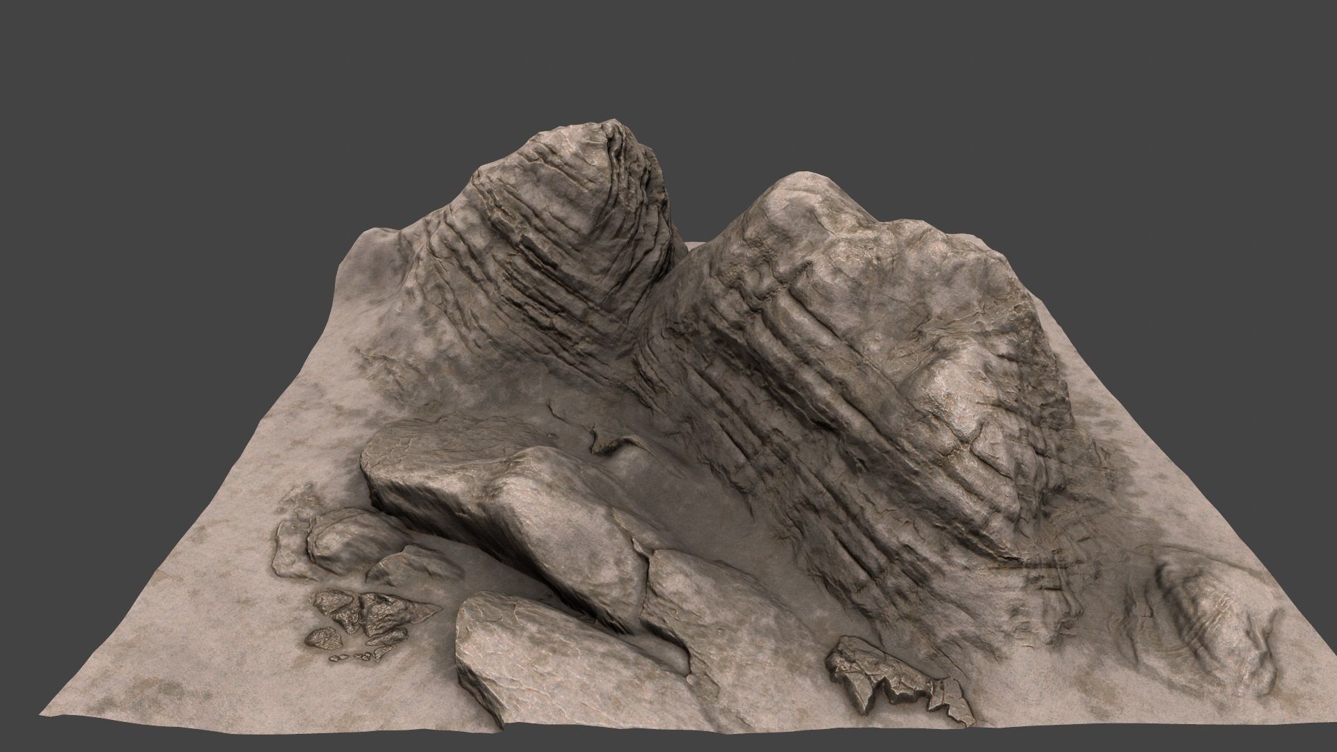 Rock formation 3D model_3