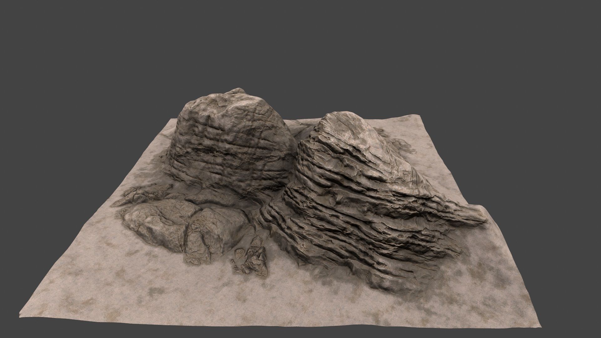 Rock formation 3D model_5