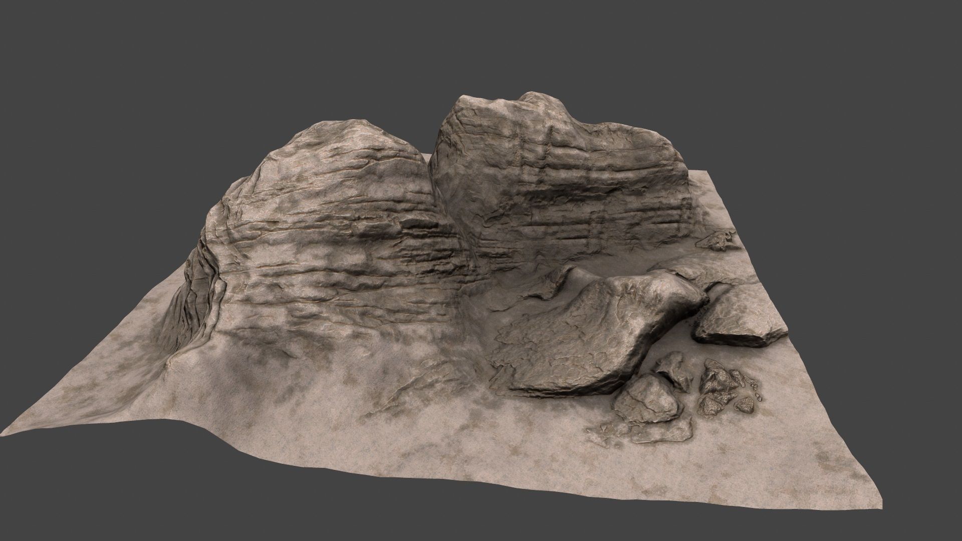 Rock formation 3D model_4