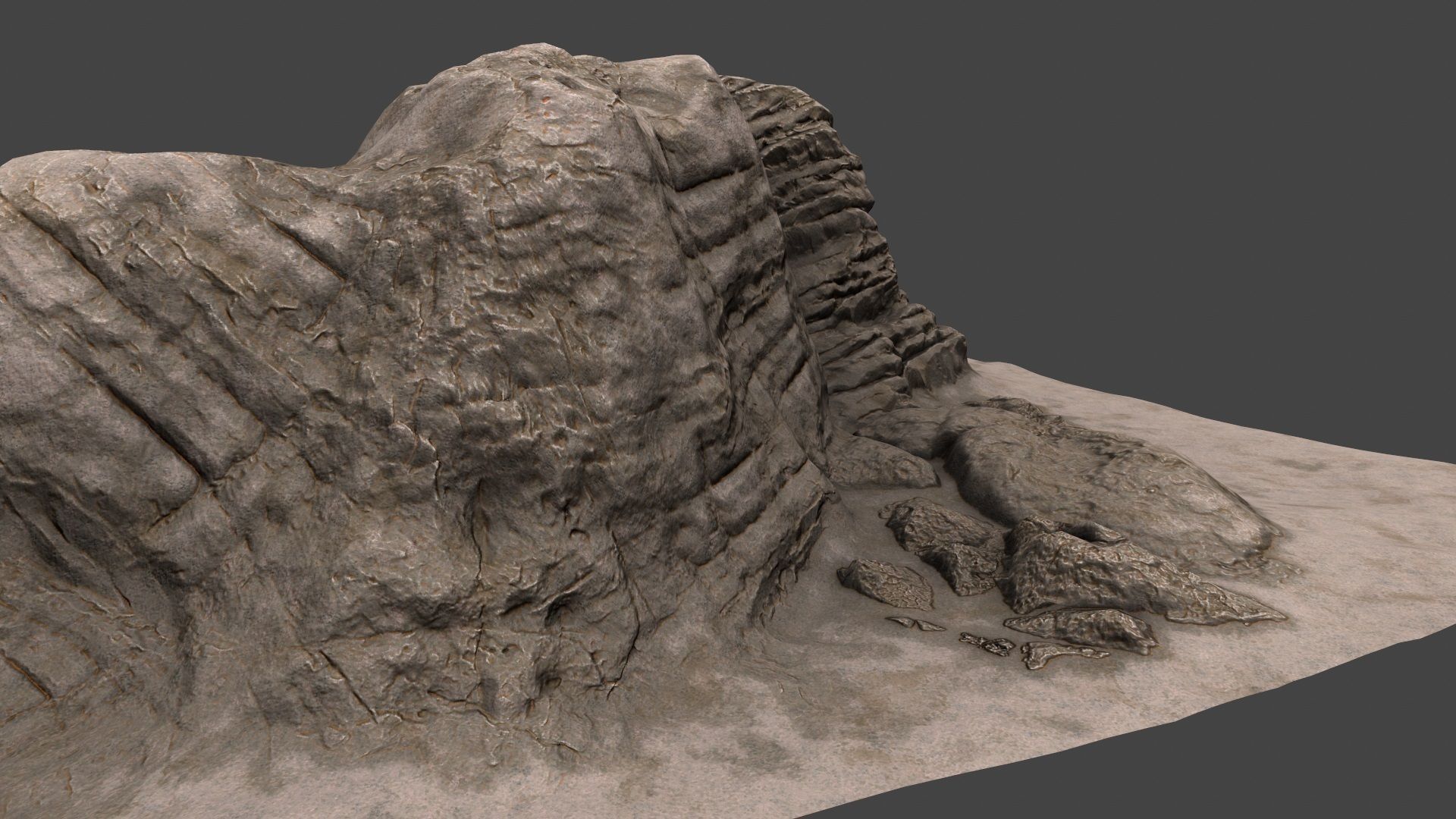 Rock formation 3D model_6