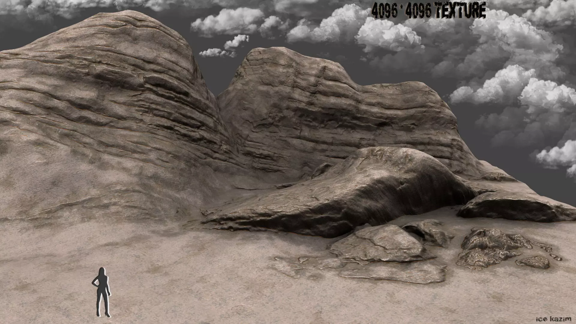 Rock formation 3D model_0
