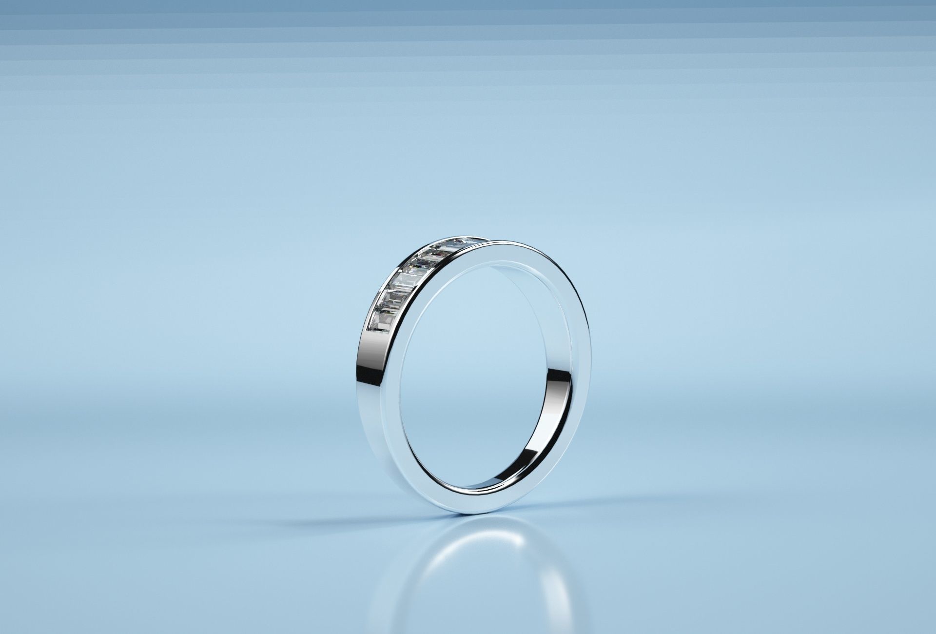 Baguette Stone Band  3D print model_8