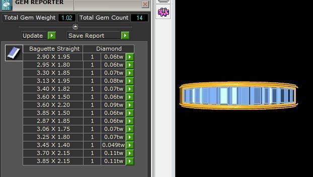 Baguette Stone Band  3D print model_10