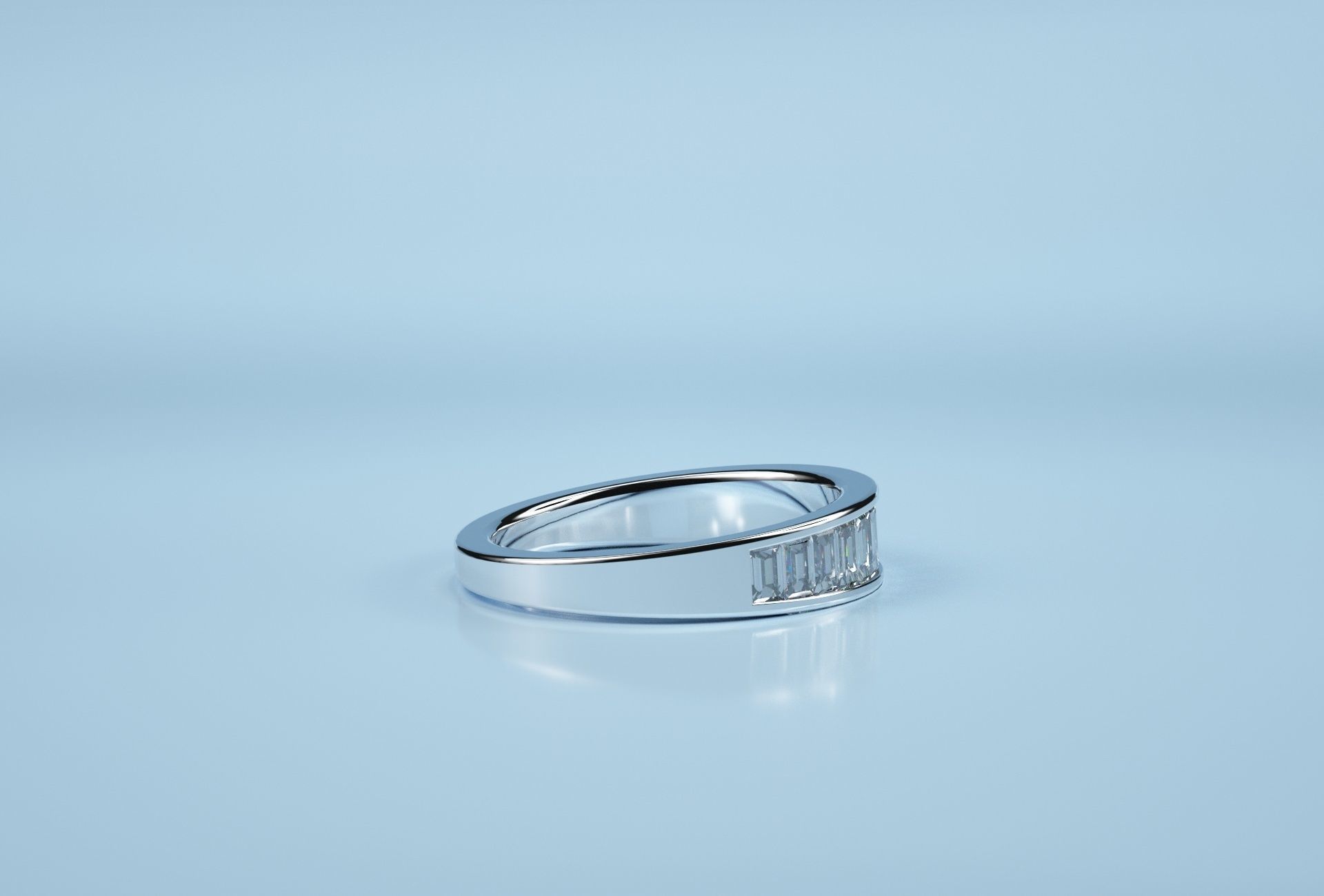 Baguette Stone Band  3D print model_3