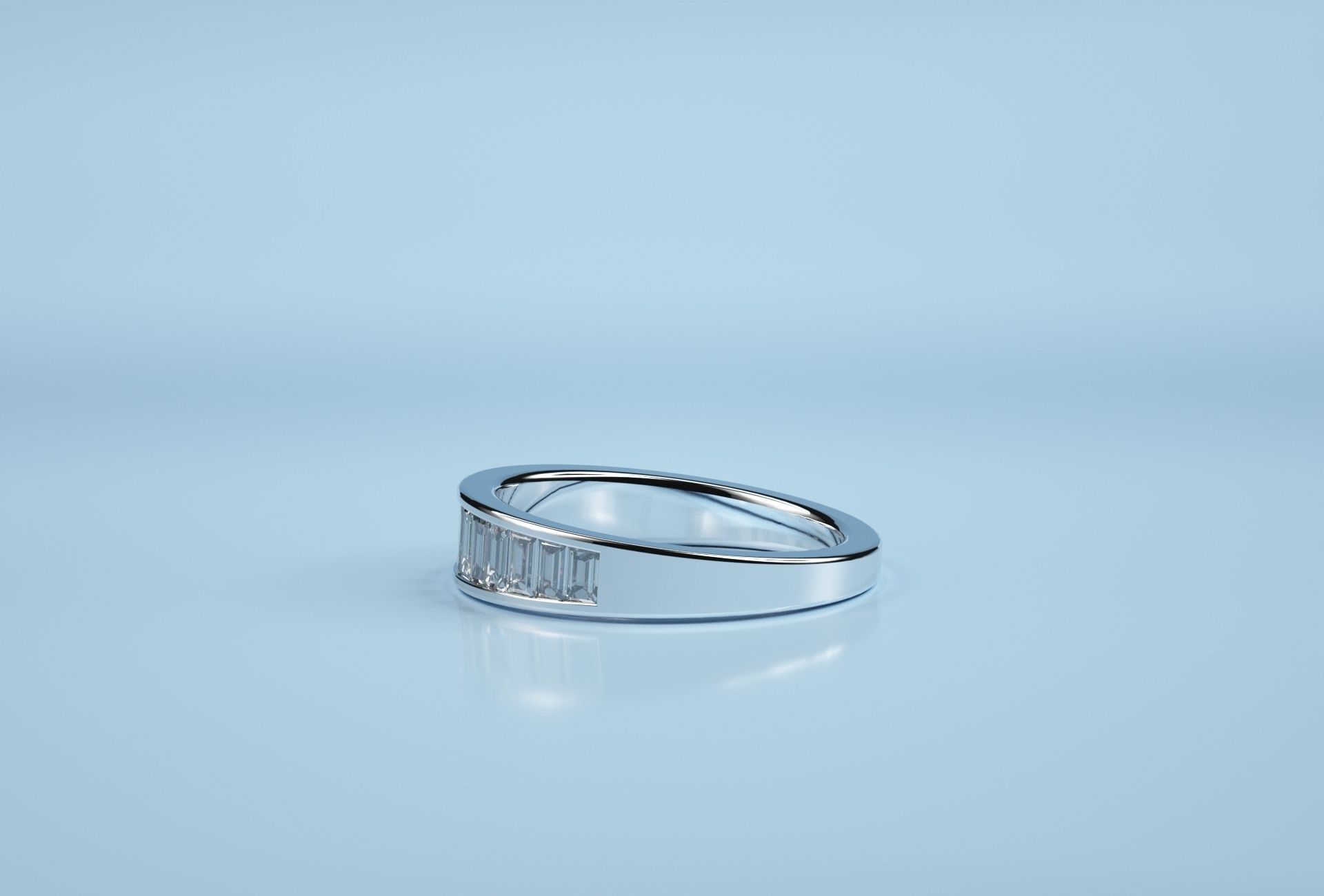 Baguette Stone Band  3D print model_1