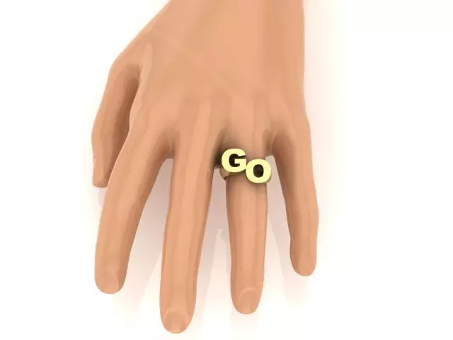 G O men ring 3D print model