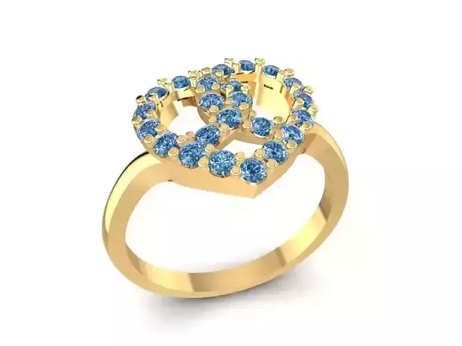 Heart Shape Gemstone Ring 1772