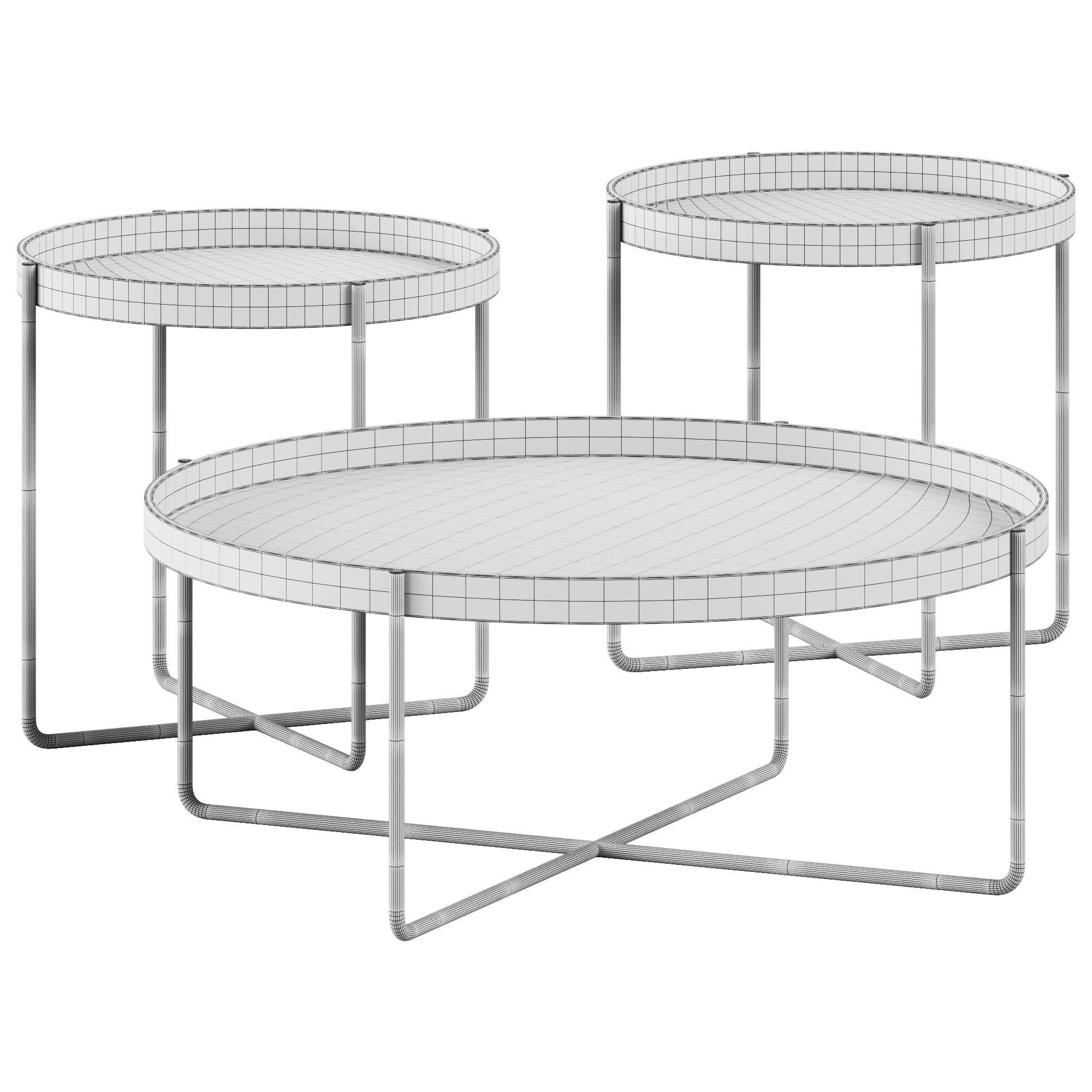 Gaultier Round Coffee Tables 3D model_1