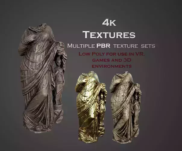 Statue of Aphrodite 3 Low-poly 3D model