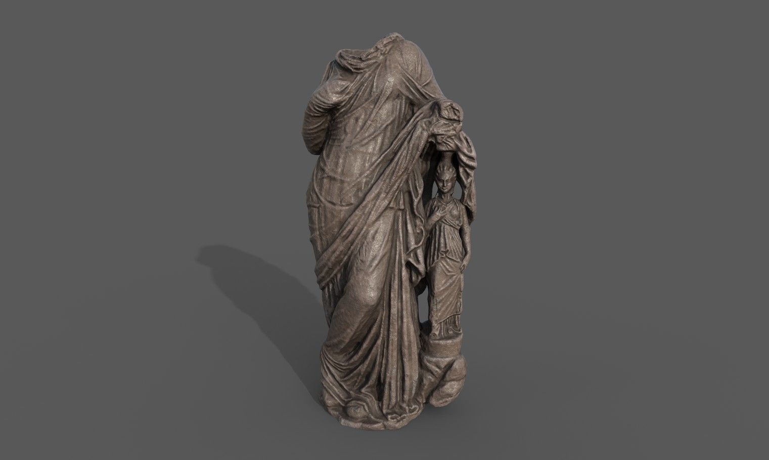 Statue of Aphrodite 3 Low-poly 3D model_1