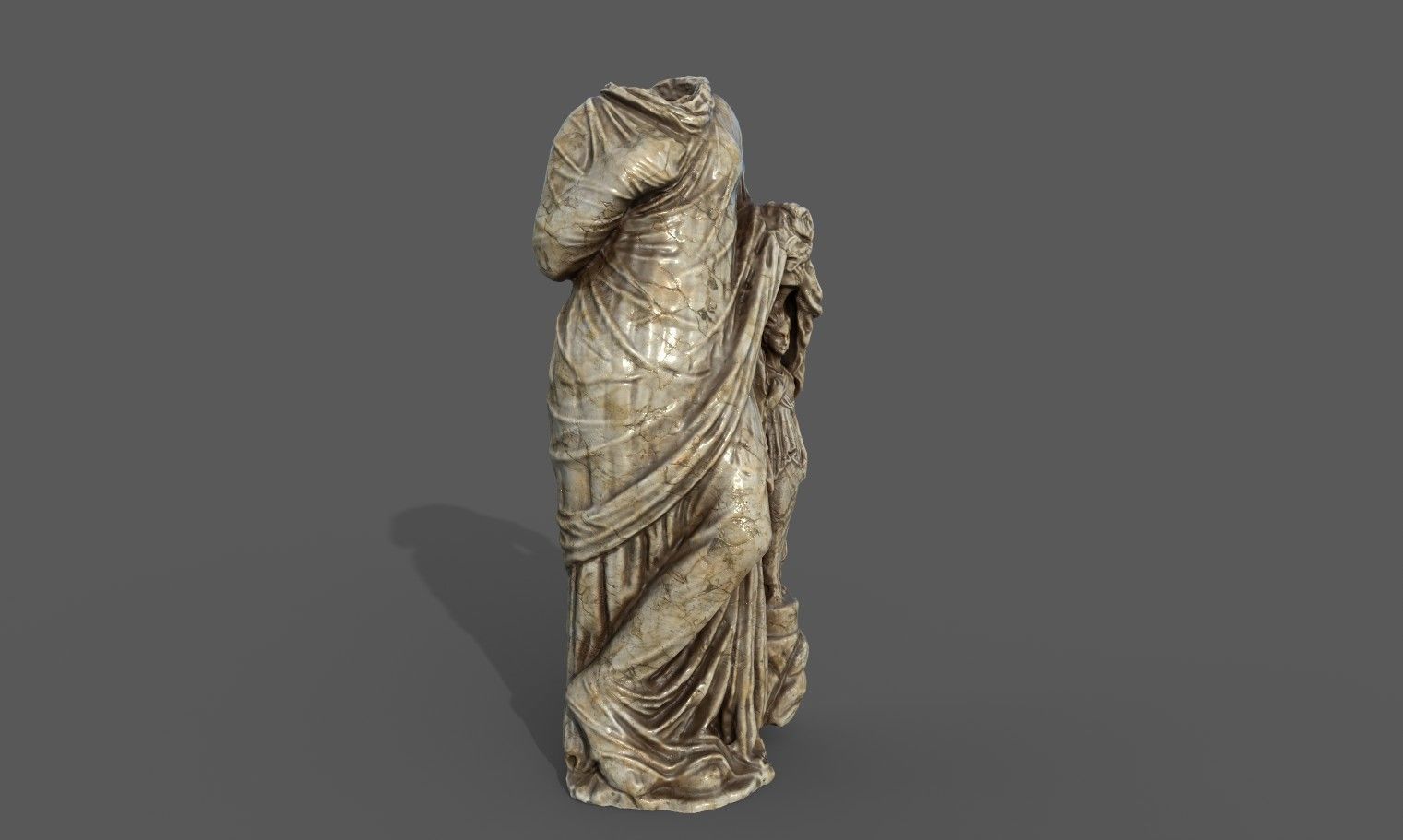 Statue of Aphrodite 3 Low-poly 3D model_15