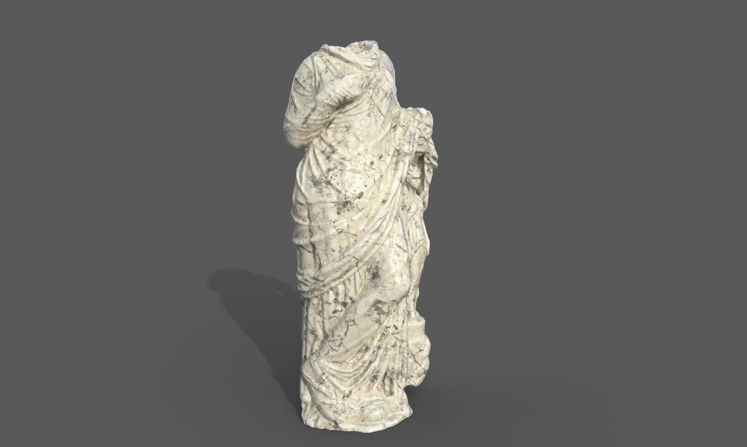 Statue of Aphrodite 3 Low-poly 3D model_16