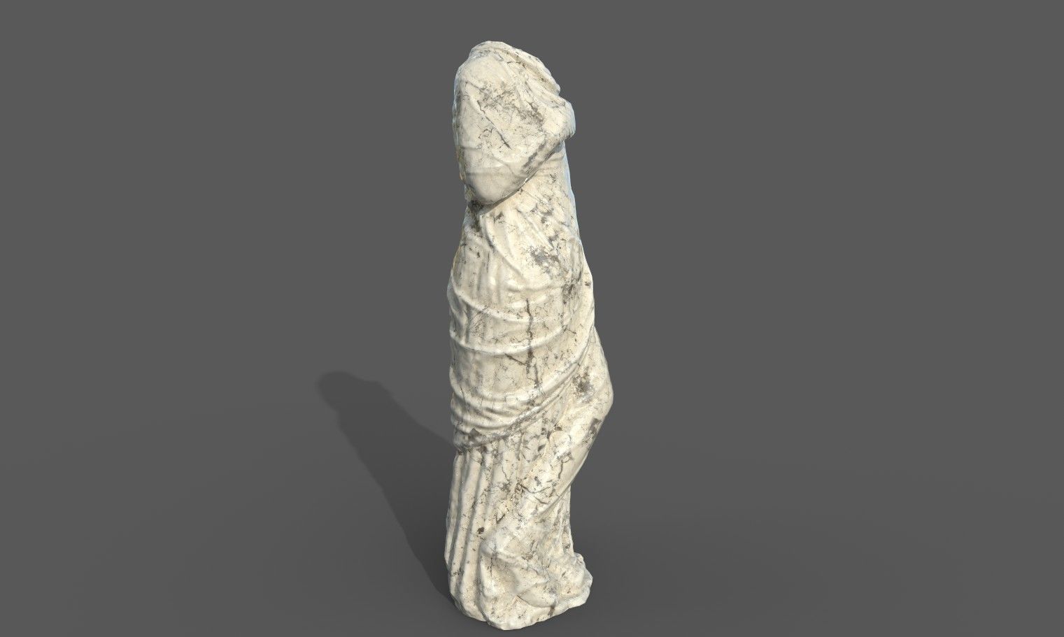 Statue of Aphrodite 3 Low-poly 3D model_22