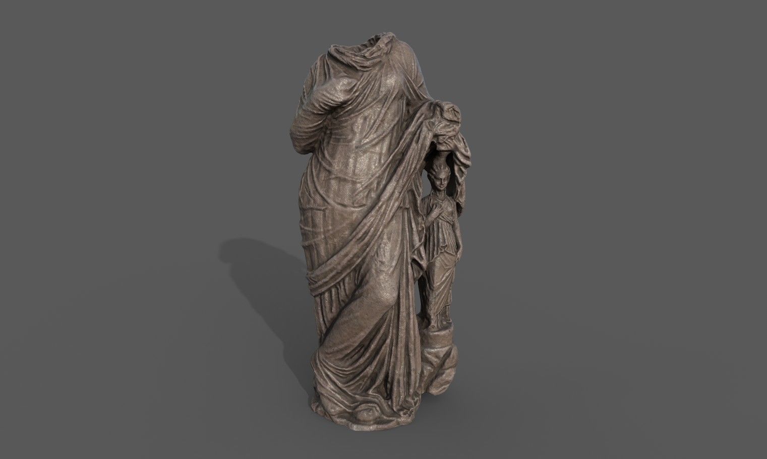 Statue of Aphrodite 3 Low-poly 3D model_8