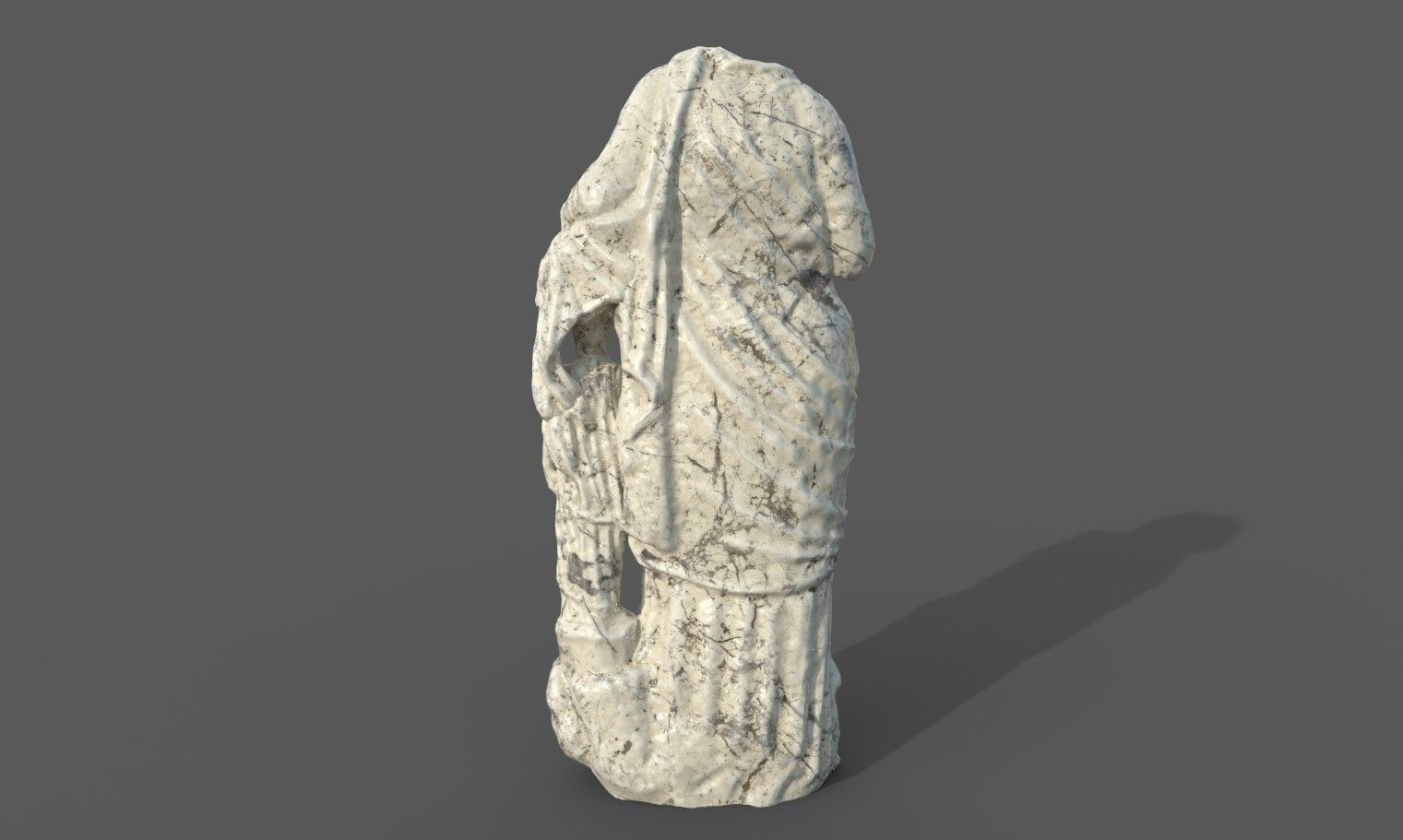 Statue of Aphrodite 3 Low-poly 3D model_21